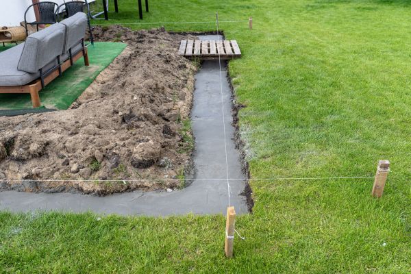 Cement Footer Installation in Kenner